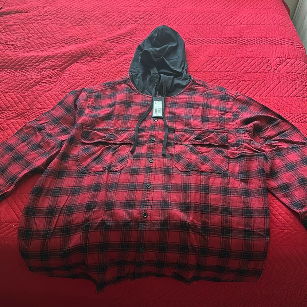 Men’s plaid hoodie jacket - comfortable